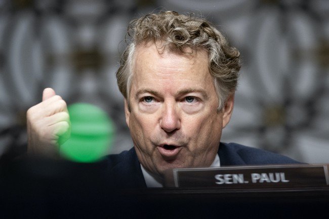 Senator Rand Paul announces his selection in the US Senate primary in Ohio
