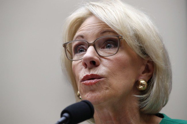 Petition circulating to fire Education Secretary DeVos and replace her with...
