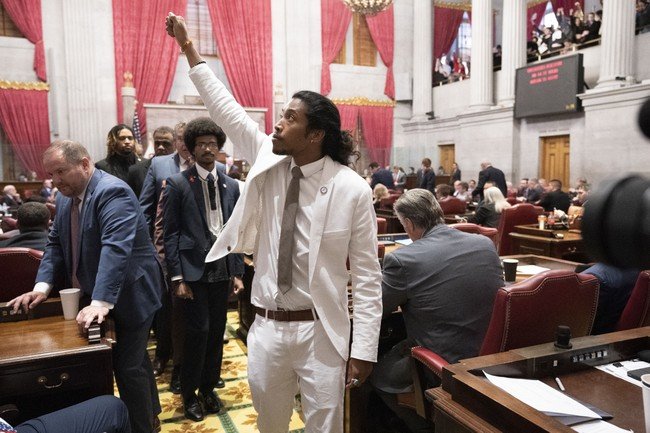 The expelled Tennessee Democrat was previously kicked out of the Capitol for assaulting a GOP speaker
